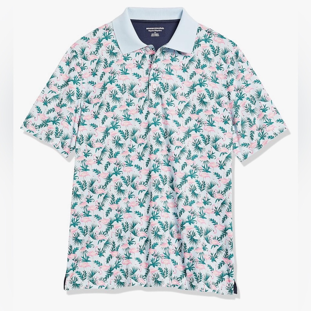 Amazon essentials flamingo golf polo